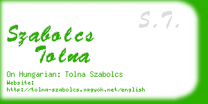 szabolcs tolna business card